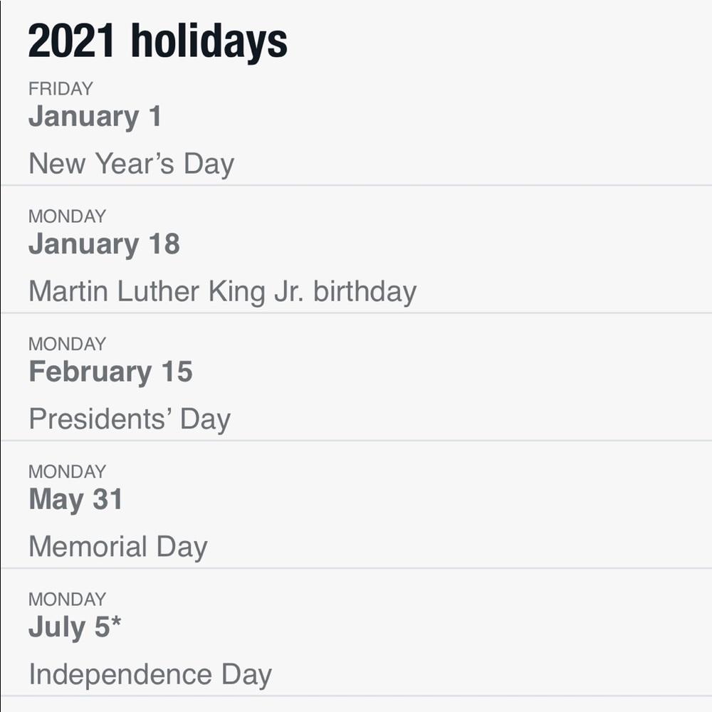USPS 2021 Holidays - Picture 2 of 3